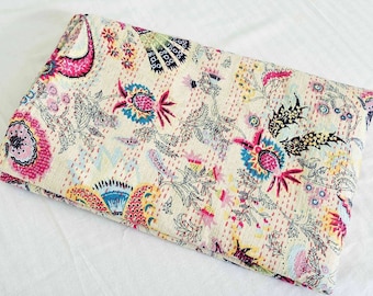 Quilt indische Quilt handgemachte Kantha Bettdecke Kantha Decke, Bettdecke, Deckchen Größe-Multi