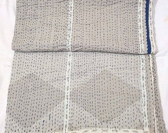 Regalo per il suo cotone indiano Kantha Quilt biancheria da letto copriletto Queen size cotone quilt Boho copriletto copriletto queen size quilt