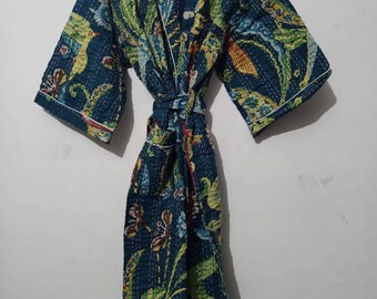 Jacket Kantha, Kimono Robe,Night Costume,Winter Dressing Gown,Sweam Robe,Kimono Cardigan, Japanese kimono,Cotton Robe, Kantha Jacket