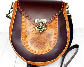 Brown on Brown Leather Purse