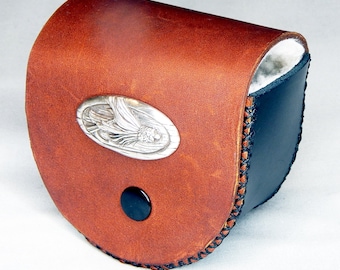 Leather Fly Reel Case