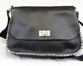 Black Leather Purse