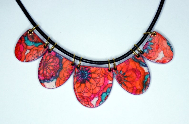 Orange Bib Necklace
