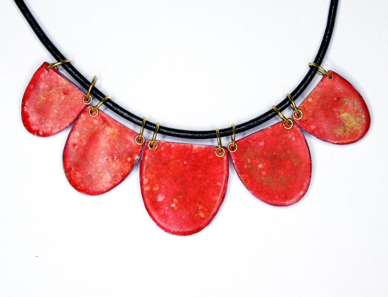 Orange Bib Necklace