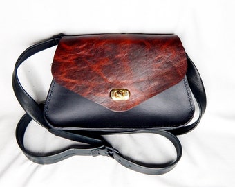 Brown/Black Leather Purse