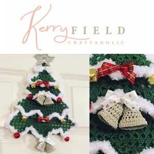 How to Crochet a Granny Square Christmas Tree Decoration Written Pattern (UK & US Versions Available)