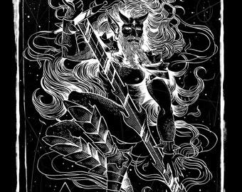 Demon Art Print God of Fire (Atlantisvampir)