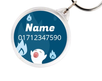Anhänger Notfallnummer - Geist - Notfallanhänger mit Namen