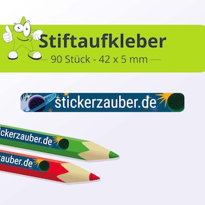 Namensaufkleber für Stifte- Weltall, 90 Stück Stiftaufkleber