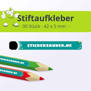 Namensaufkleber für Stifte - schwarzes Loch, 90 Stück Stiftaufkleber