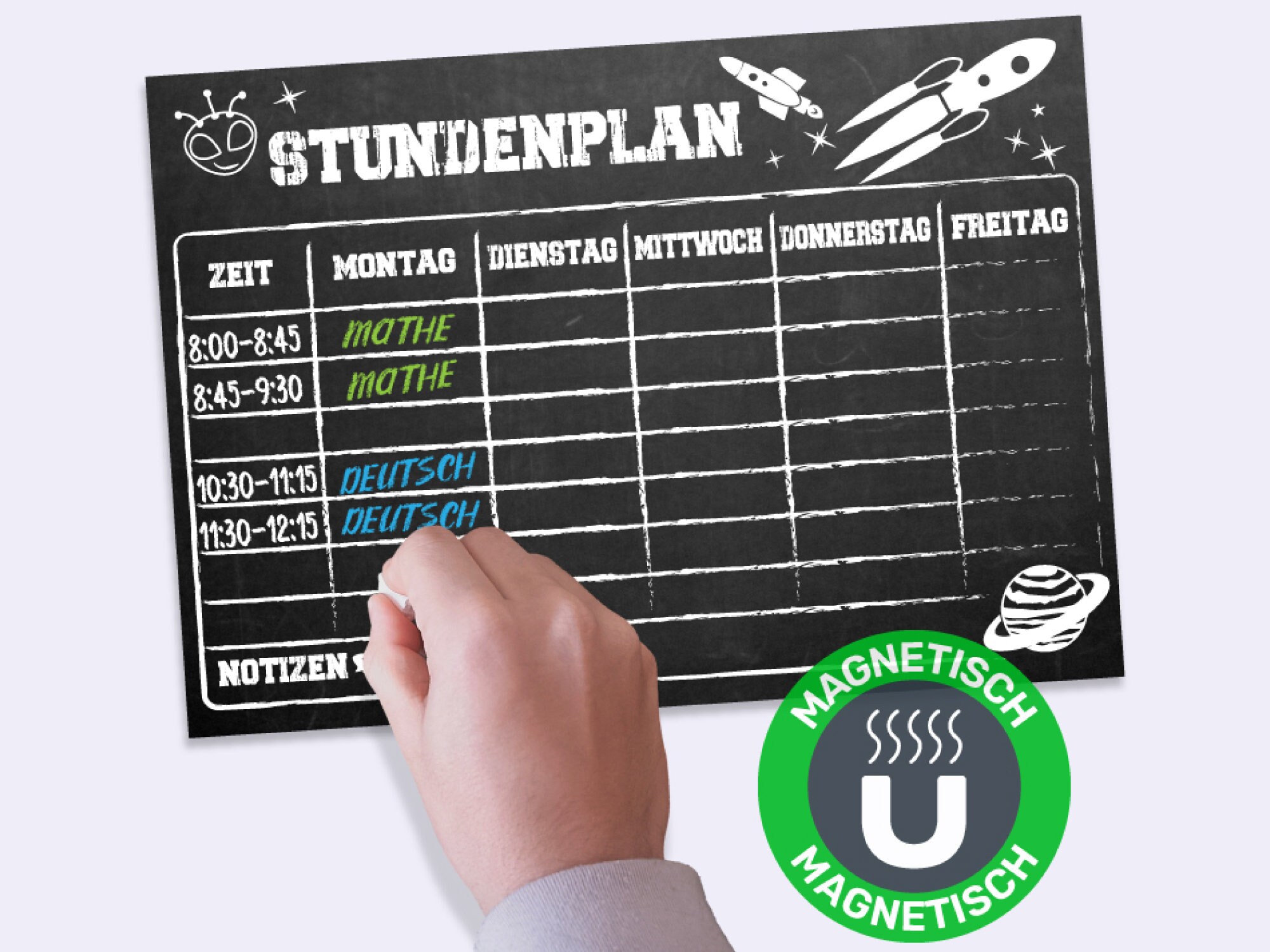 Magnetic Timetable Made of Blackboard Foil Space - Etsy