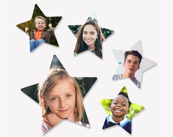 Photo sticker in star shape, 15 pieces