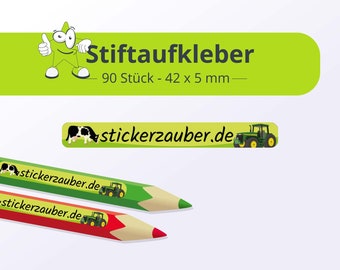 Name stickers for pens - Tractor 90 pieces