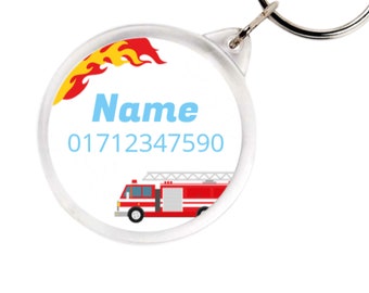 Reflective Trailer Emergency Number - Fire Brigade - Emergency Trailer with Name