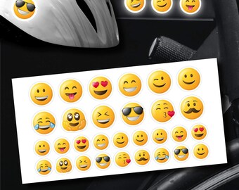 Fahrradaufkleber Reflektierend -  Emojis – 30 Stück