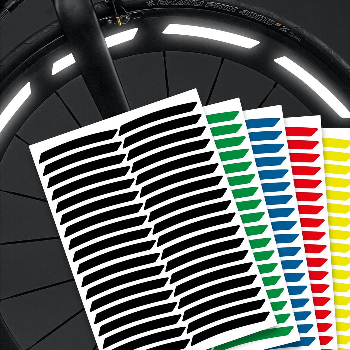 Bicycle Sticker Reflective Rim Stickers Stripes 36 pieces Etsy