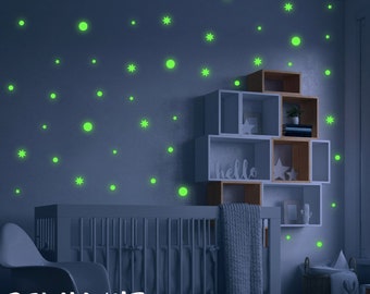 Luminous stickers stars, wall sticker set, 100 pieces