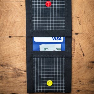 Ultralight Mini Pouch / Trail Wallet / Airpod Case / Accessory Pouch / Black Gridstop