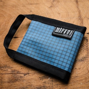 Ultralight Mini Pouch / Trail Wallet / Airpod Case / Accessory Pouch / Blue Gridstop