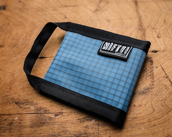 Mini custodia ultraleggera / portafoglio da viaggio / custodia per Airpod / custodia per accessori / Gridstop blu