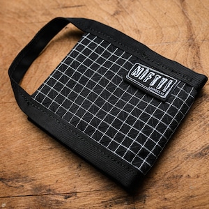Ultralight Mini Pouch / Trail Wallet / Airpod Case / Accessory Pouch / Black Gridstop