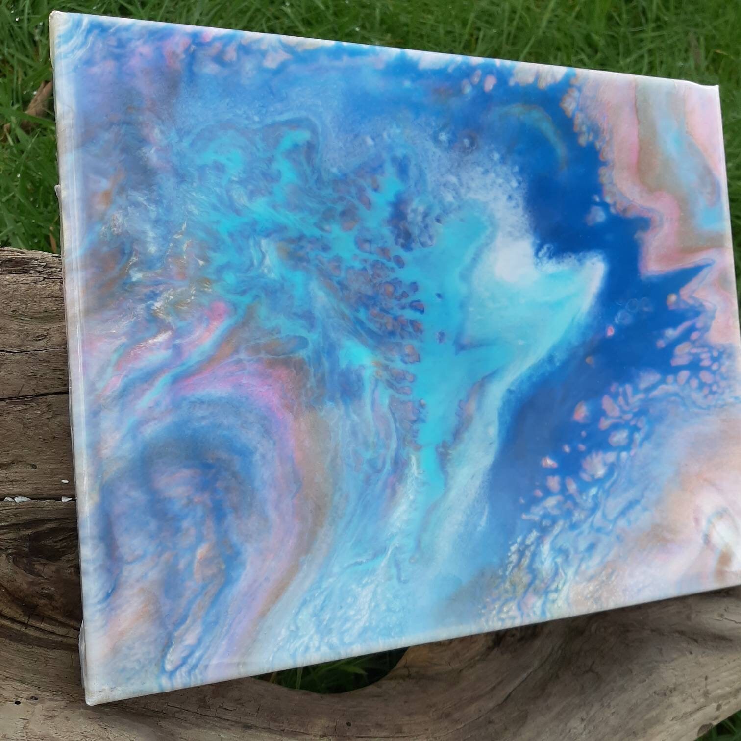 8x10 Epoxy Resin Canvas Art Etsy