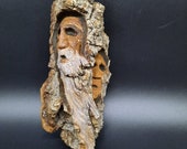 Woodspirits. Cottonwood bark carving.