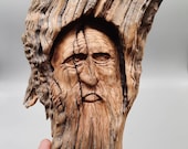 Wise wood spirit 2. Wallhanging. Cedar. Cedar carving. Tree spirit.