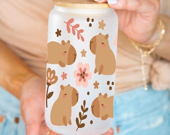 Capybara mug, cute mug, coffee, coffee mug, iced coffee mug, trendy mug, Capybara, cute cup