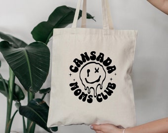 Cansada moms club Tote, tote, cute tote, Cansada moms club, cansada moms, Mother’s Day tote, Mother’s Day, mom, mom tote