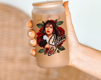 Selena cup, iced coffee mug, sublimated mug, Selena mug, Selena Quintanilla, Mexican mug, cute cup