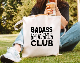 Bad ass moms club tote, tote, cute tote, Mother’s Day tote, Mother’s Day, mom, mom tote, Bad ass moms club