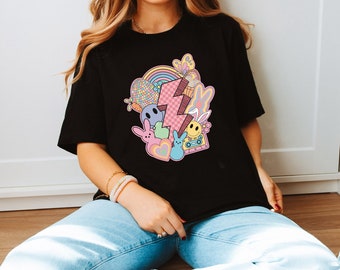 Easter tee, tee, shirt,Easter, cute tee, cute Easter shirt, bunny