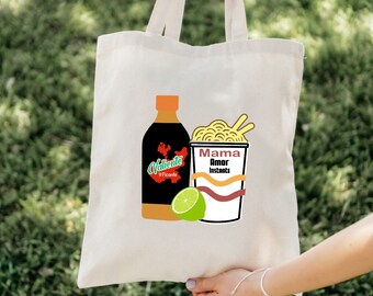 Mama amor instante tote, cute tote, tote, bag, mom tote, Mother’s Day, Mother’s Day tote,mama, funny Spanish tote, ramen, valentina