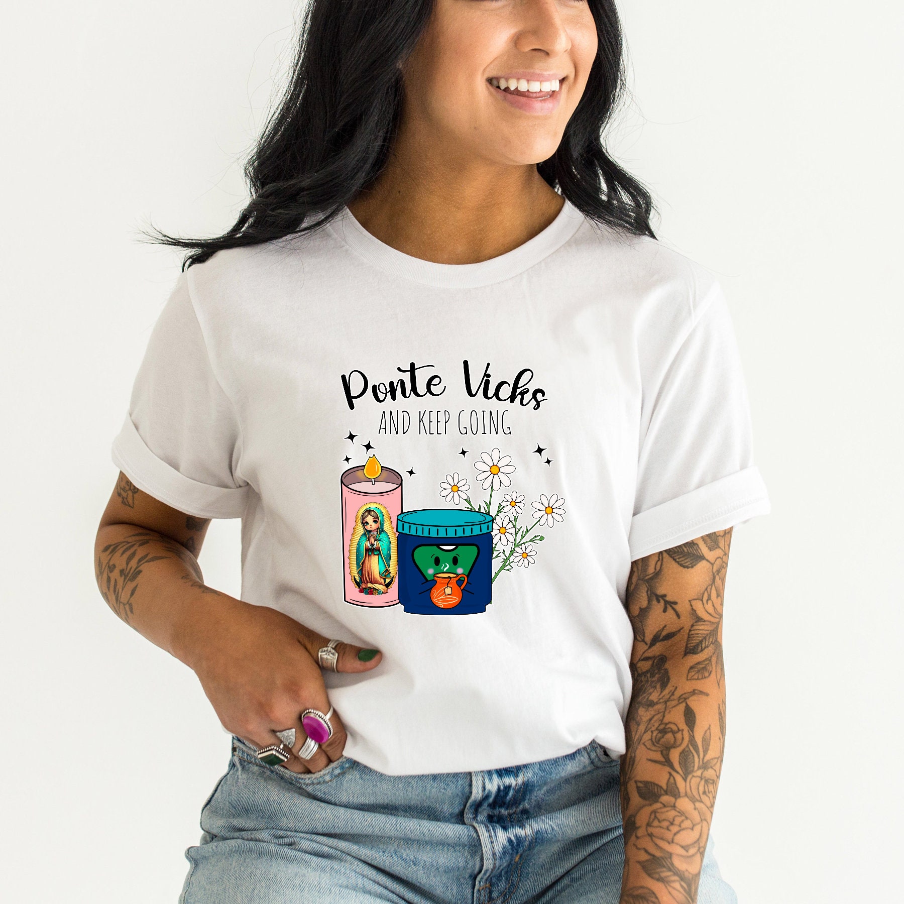 Ponte Vicks and Keep Going Tee, Tee, Shirt, Mexican Tee, Cute