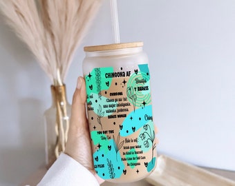 Chingona love mug,iced coffee mug, sublimated mug, chingona, chingona cup