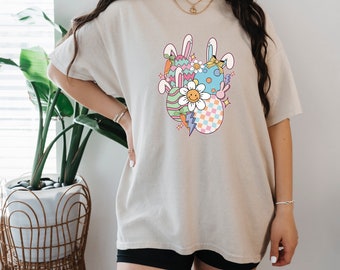 Easter tee, tee, shirt,Easter, cute tee, cute Easter shirt, easter eggs, bunny