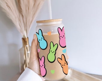 Peeps Easter cup, cute mug, coffee, coffee mug, iced coffee mug, trendy mug, peeps, Easter, Easter cup, peeps mug