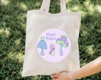 Mama magica tote, lindo tote, tote, bolso, Día de la Madre, mamá, Mama magica, español Día de la Madre