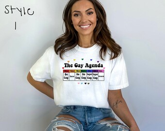 The Gay Agenda Tee, gay agenda, tee, shirt, gay, gay tee, Pride, Pride tee, queer, queer tee