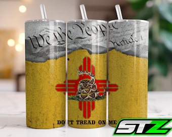 Don&#39;t Tread On Me Tumbler Wrap | Gadsden Flag Tumbler Wrap | New Mexico | New Mexico Governor | American Flag cup Sublimation | 20 oz  | PNG