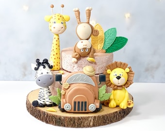 Safari Cake Topper, Safari Animals Cake Topper, Wild Animals Cake Topper, Wildlife Cake Topper, Zoo Animals Cake Topper, Safari Party