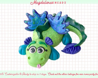 Dragon Cake Topper, Baby Dragon Cake Topper, Keepsake, Custom Dragon Cake, Dragon Birthday Party Decor,Fantasy Cake Topper