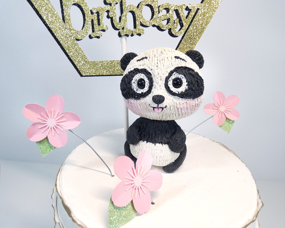 Panda Cake Topper Baby Panda Cake Topper Panda Birthday | Etsy