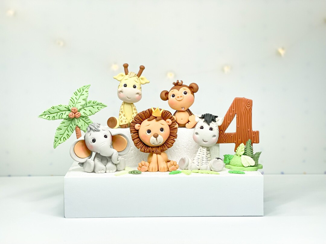 Safari Cake Topper, Safari Animals Cake Topper, Wild Animals Cake ...