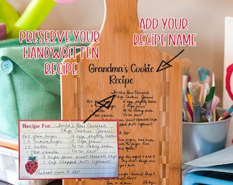 Recept Snijplank Bewaar Handgeschreven Gepersonaliseerde Recept Cadeaus Voor Oma Familie Bewaar Recept Aandenken Cadeau Cadeaus Voor Moeder