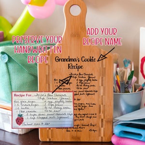 Recipe Cutting Board Preserve Handwritten Personalized Recipe Gifts For Grandma Family Preserve Recipe Keepsake Gift Gifts For Mom image 1