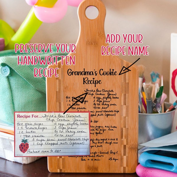 Recipe Cutting Board Preserve Handwritten Personalized Recipe Gifts For Grandma Family Preserve Recipe Keepsake Gift Gifts For Mom