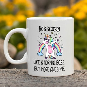 Bosscorn Unicorn Mug, Gift For Any Funny Leader, This Funny Boss Mug Is For The Best Boss Ever