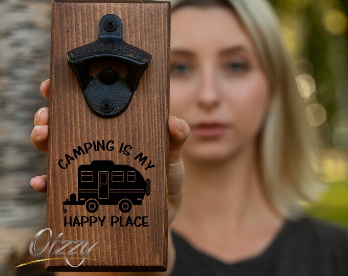 Personalized Camp Sign Camping Signs Gift Campsite Bottle Etsy